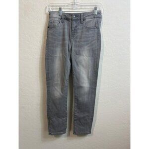 Cosmic Blue Love Grey Jeans Crop Skinny Sz 26 Women